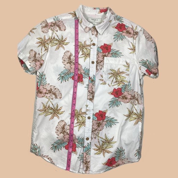 Forever 21 - Hawaiian Style - Short Sleeve Button Up - Picture 7 of 8